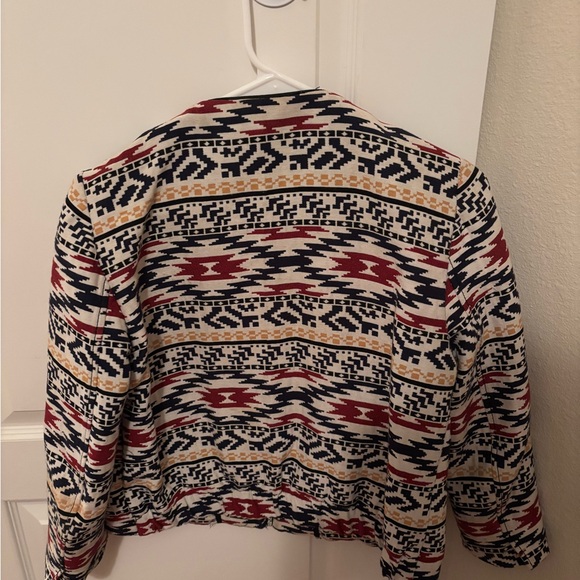 Zara Multicolor Patterned Bomber Jacket - Picture 3 of 3